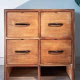 Wooden trade furniture with 4 drawers, 1960s