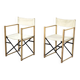 Vintage Mid-Century Scandinavian Modern Beech Safari Director's Chairs