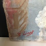 Tableau : huile sur toile portrait de femme