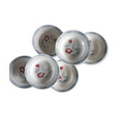 Assiettes creuse anciennes X6 modèle "Carole" de la manufacture française de Digoin