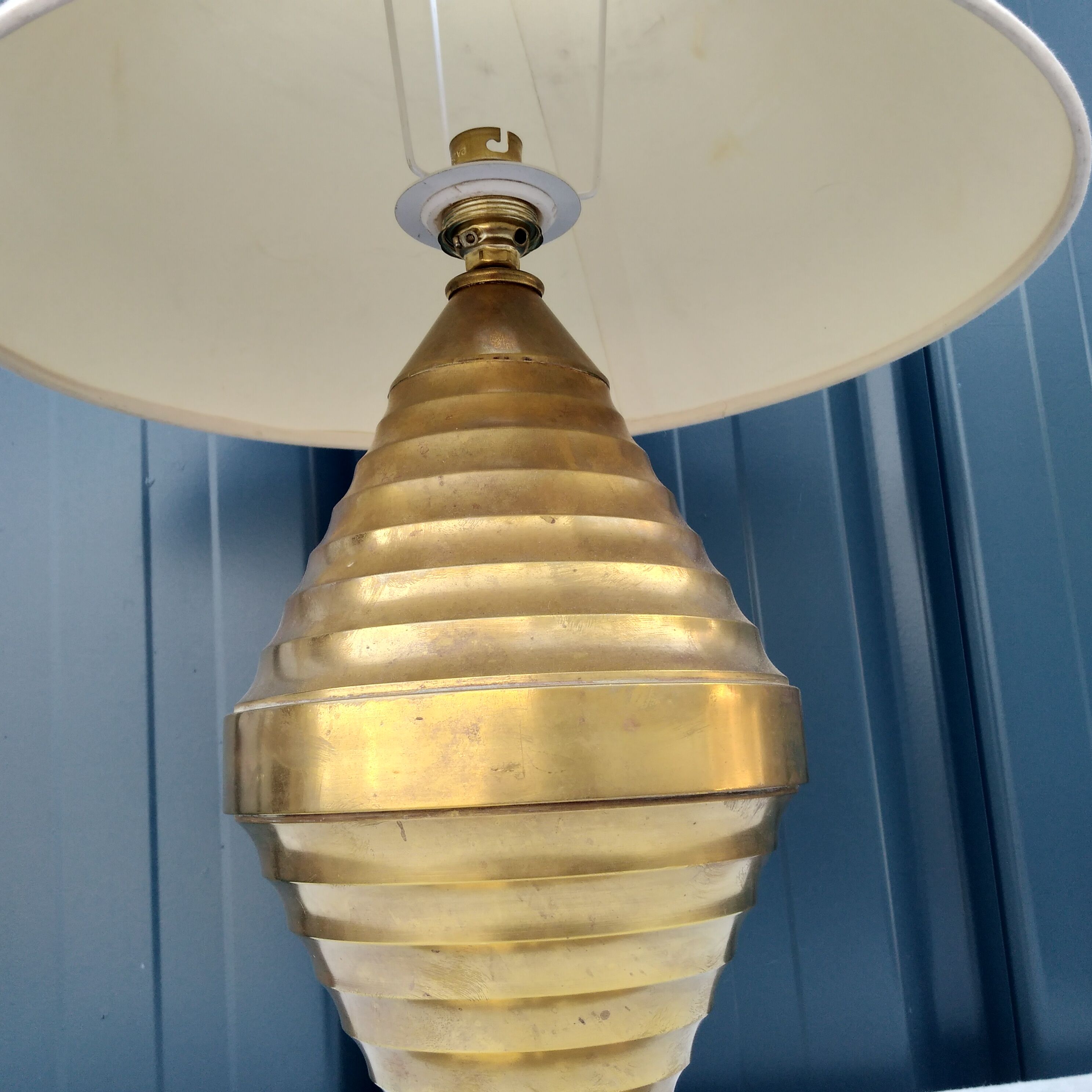 Art deco brass lamp