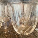 6 crystal glass glasses from the 1970s
