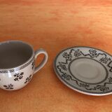 Lot including 9 coffee cups + photo subcup 1, 2.3; Collect "Petite Fleur" JOHNSON BROTHERS.
