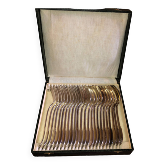 12 christofle forks and 12 spoons, vendôme coquille model