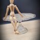Pie dish or cake on foot transparent molded glass