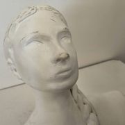 Sculpture plaster statue in the academic style representing the Venus de Milo Signed Dom