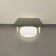 Vintage Italian square illuminated coffee table in glass and plexiglass