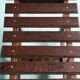 Bohemian footrest in wenge, 1970s Japandi stool