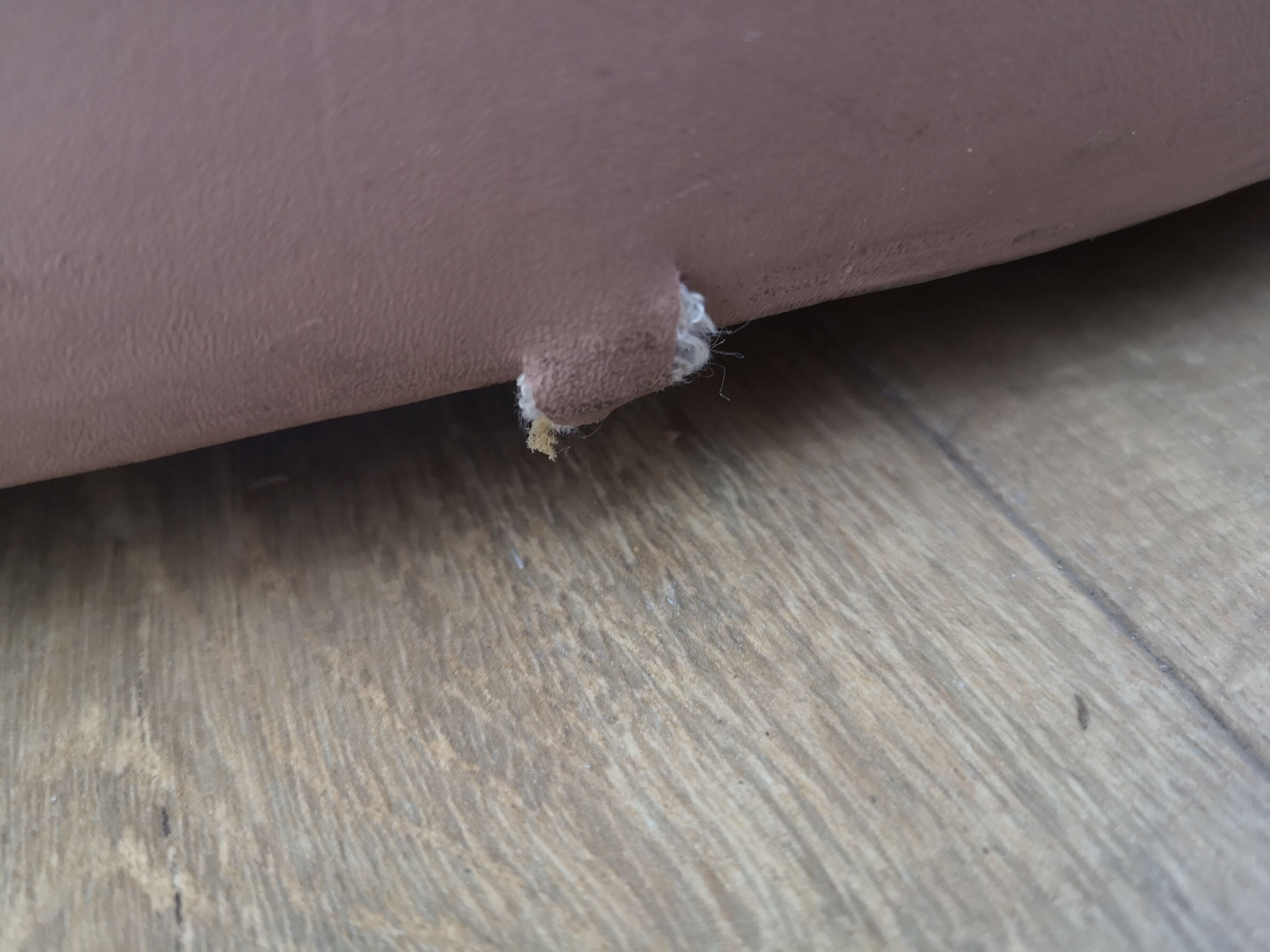 Pair of pink skai armchairs