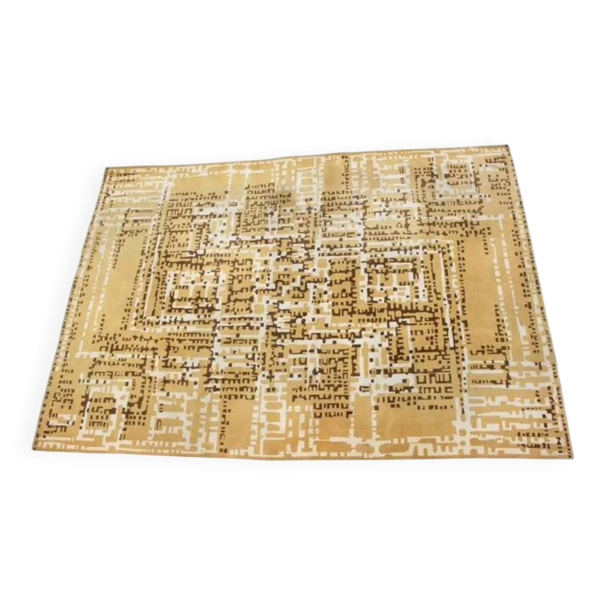 Modernist geometric design carpet, Czechoslovakia, 1960s