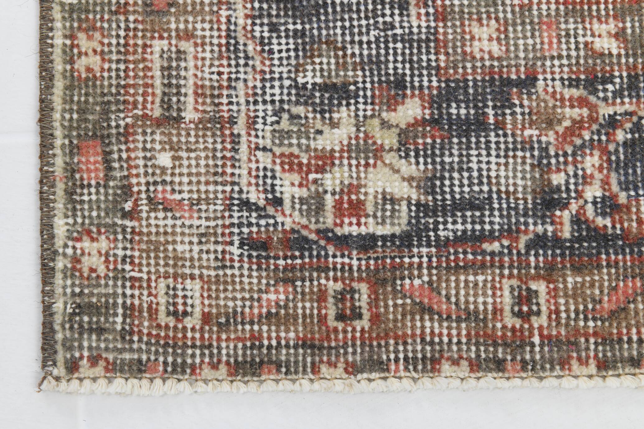 Green Beige Medallion vintage turkish Rug, hand made vintage carpet