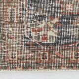 Green Beige Medallion vintage turkish Rug, hand made vintage carpet