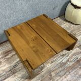 Coffee table from Regain in solid elm circa 1970