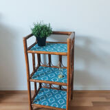 Rattan / wicker shelf, vintage, 50s