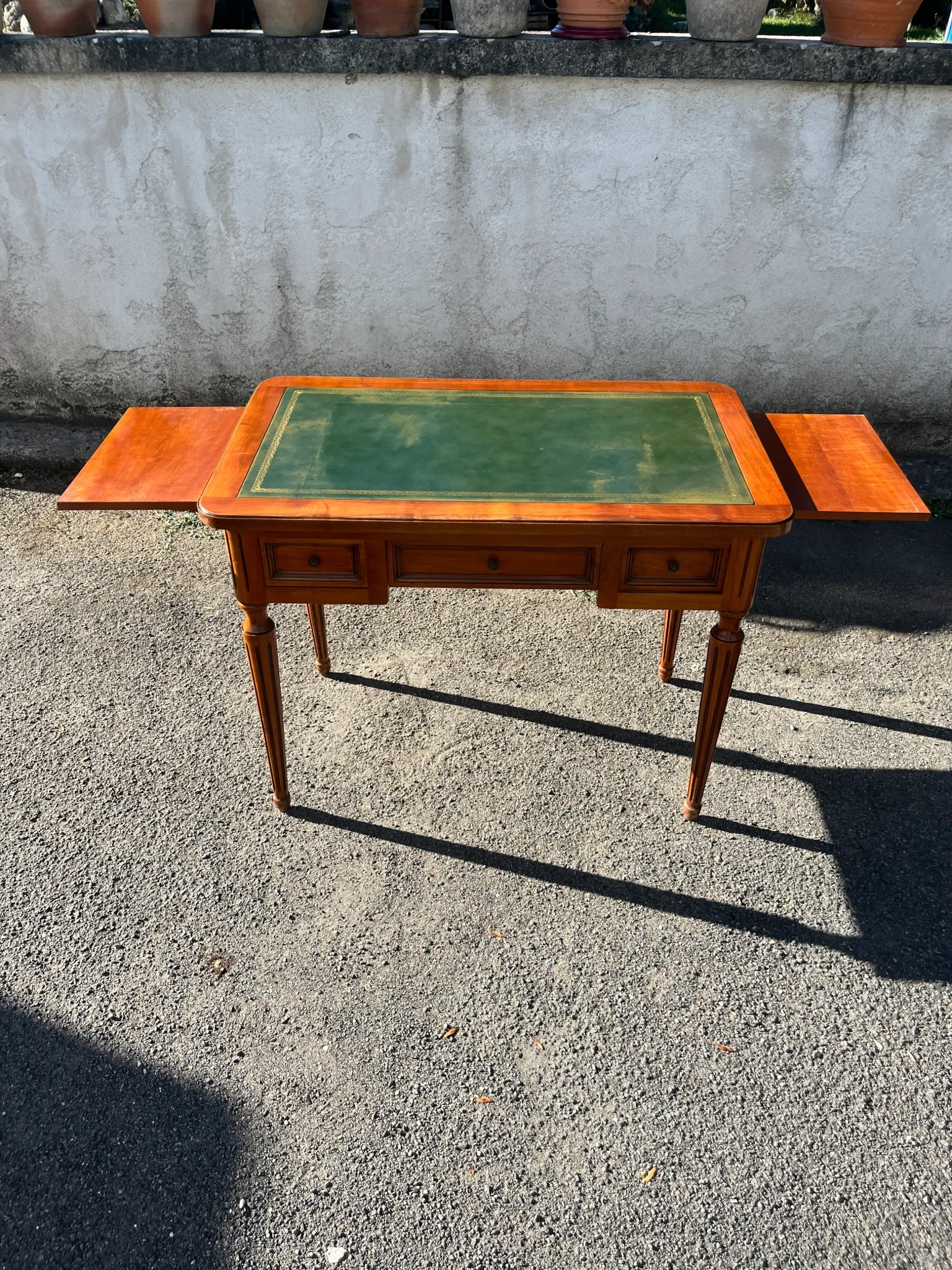 Small Louis XVI style wooden desk – 3 drawers