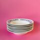 Hollow plate in faience pattern vintage blue bird j.v liex