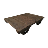 Industrial coffee table oak frame