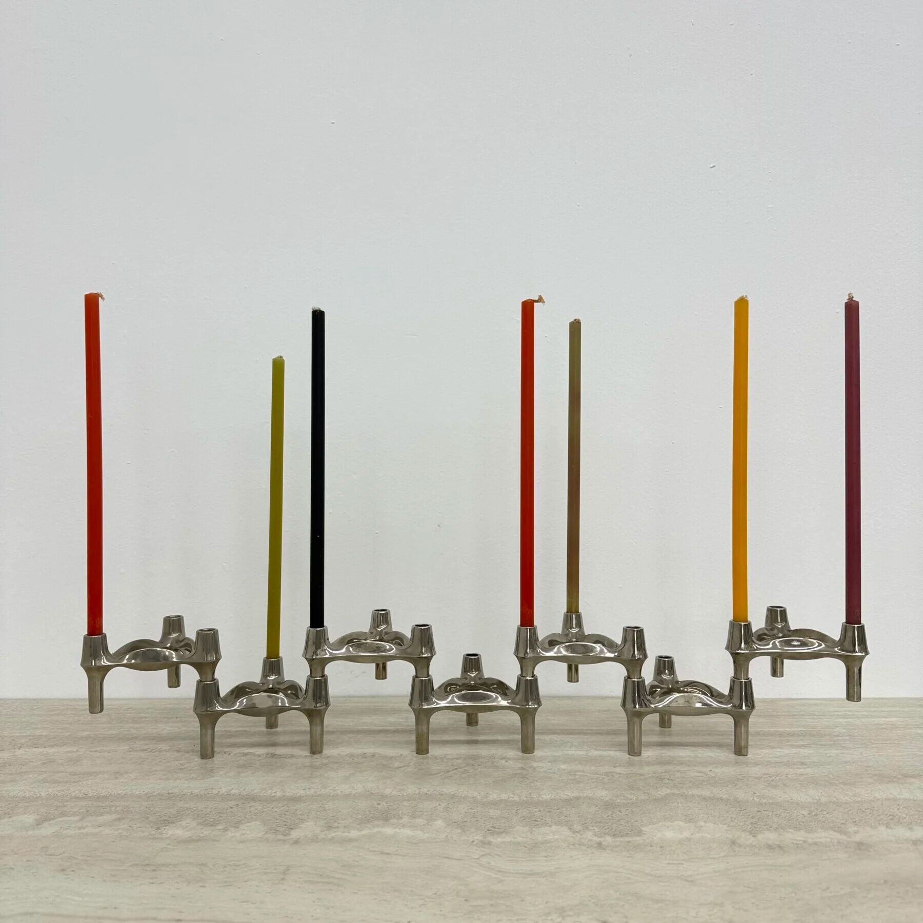 Grand candélabre XL par Fritz Nagel et Ceasar Stoffi, fabriqué par BMF, années 1960.