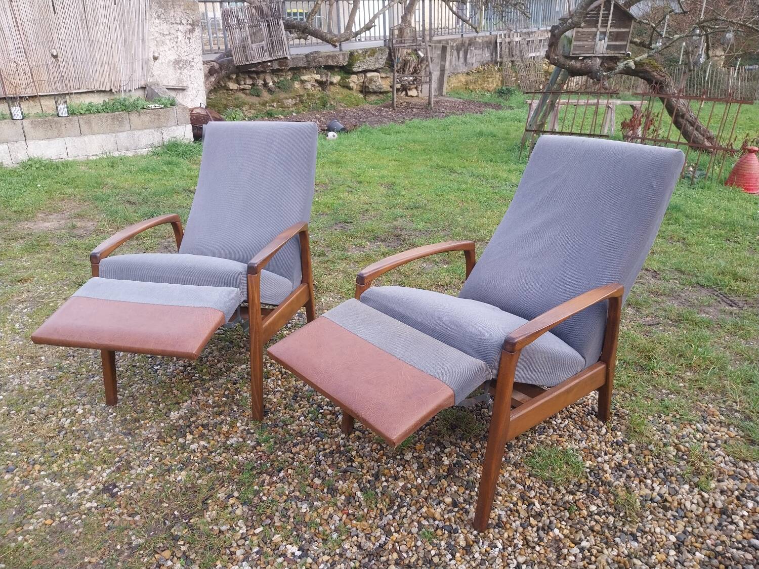 Scandinavian chaise longue armchair