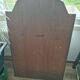 Large Wooden Mirror with Beveled Beads 1970s