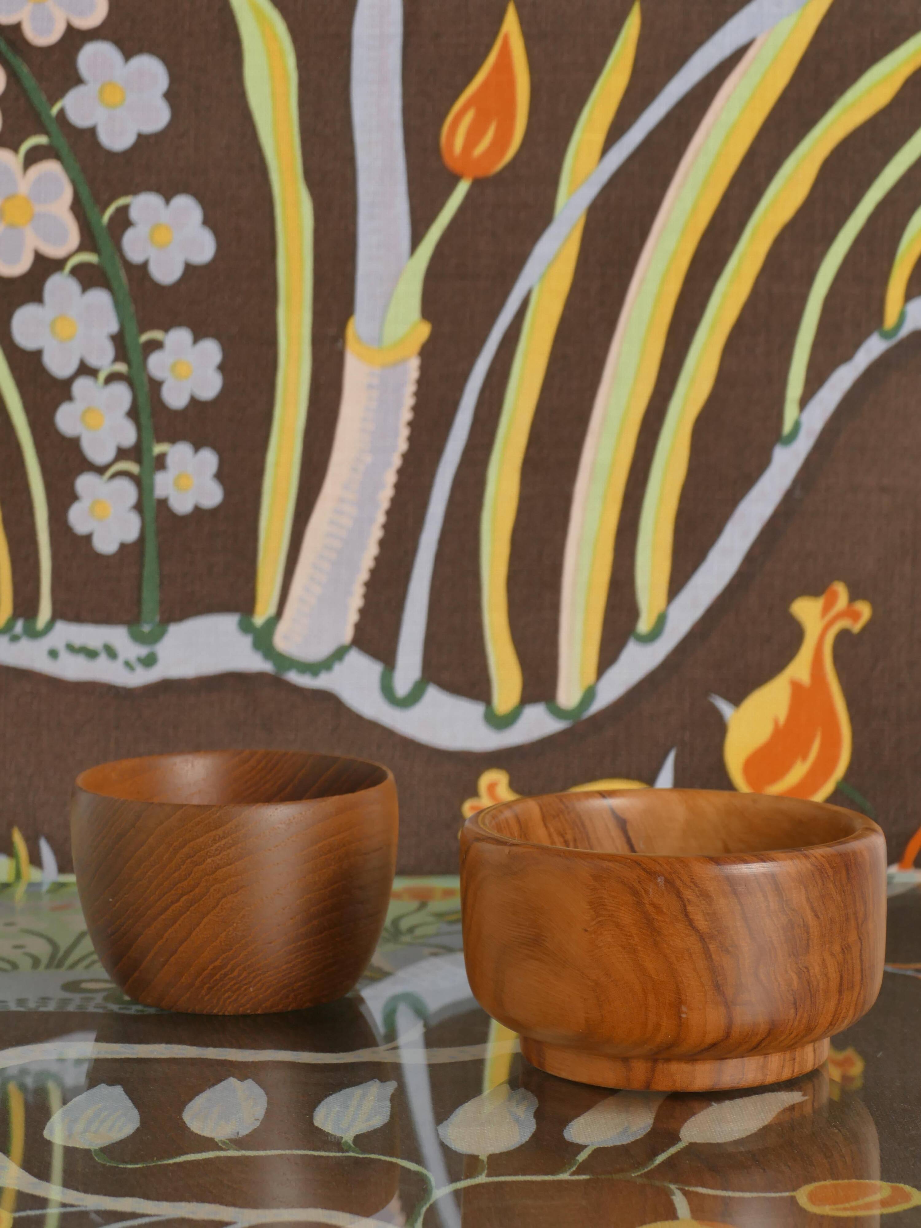 Mid-Century Modern Wood Bowls, Sweden, Set of 3