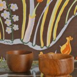 Mid-Century Modern Wood Bowls, Sweden, Set of 3