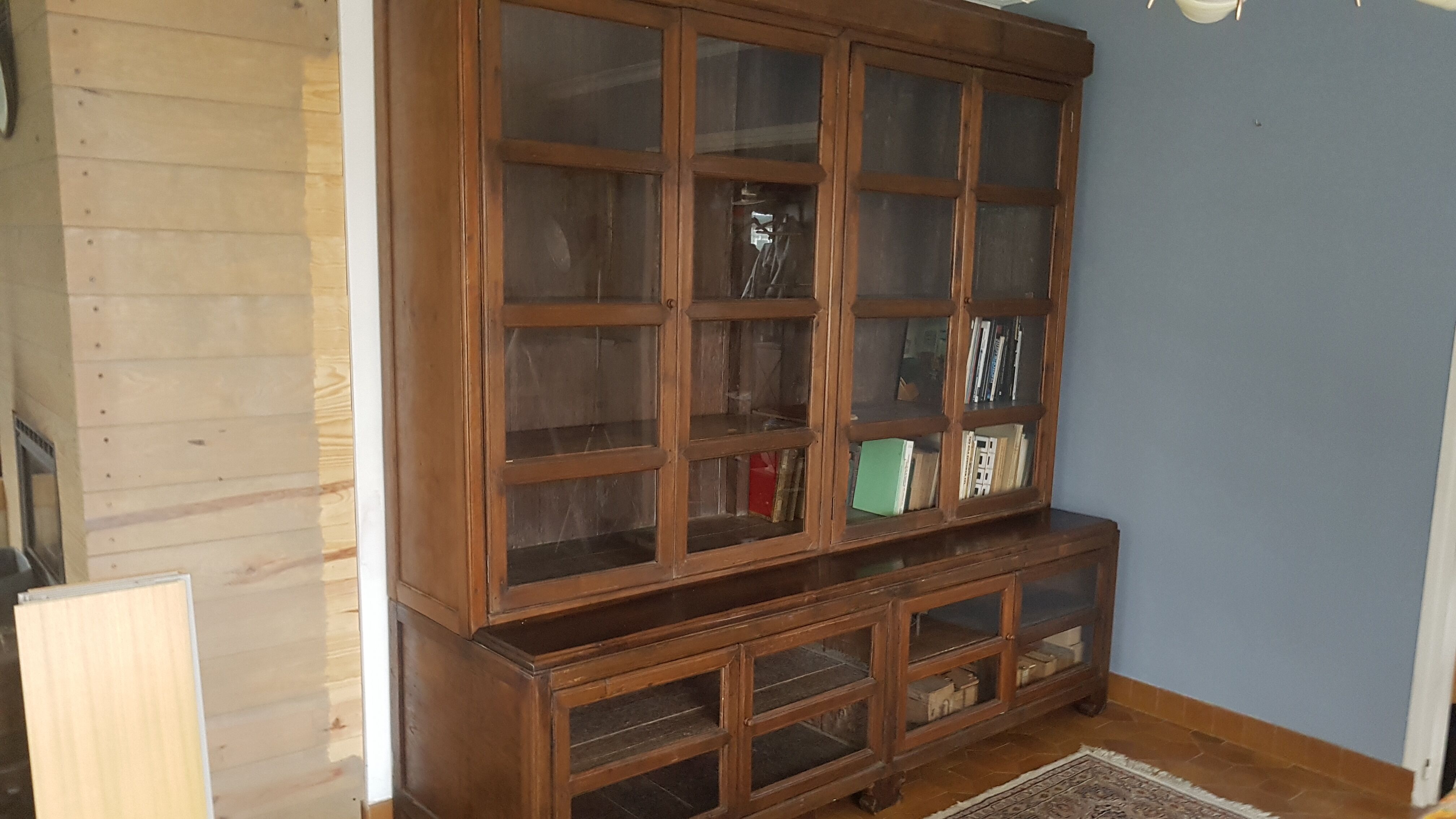 Former walnut pharmacist's furniture 1900