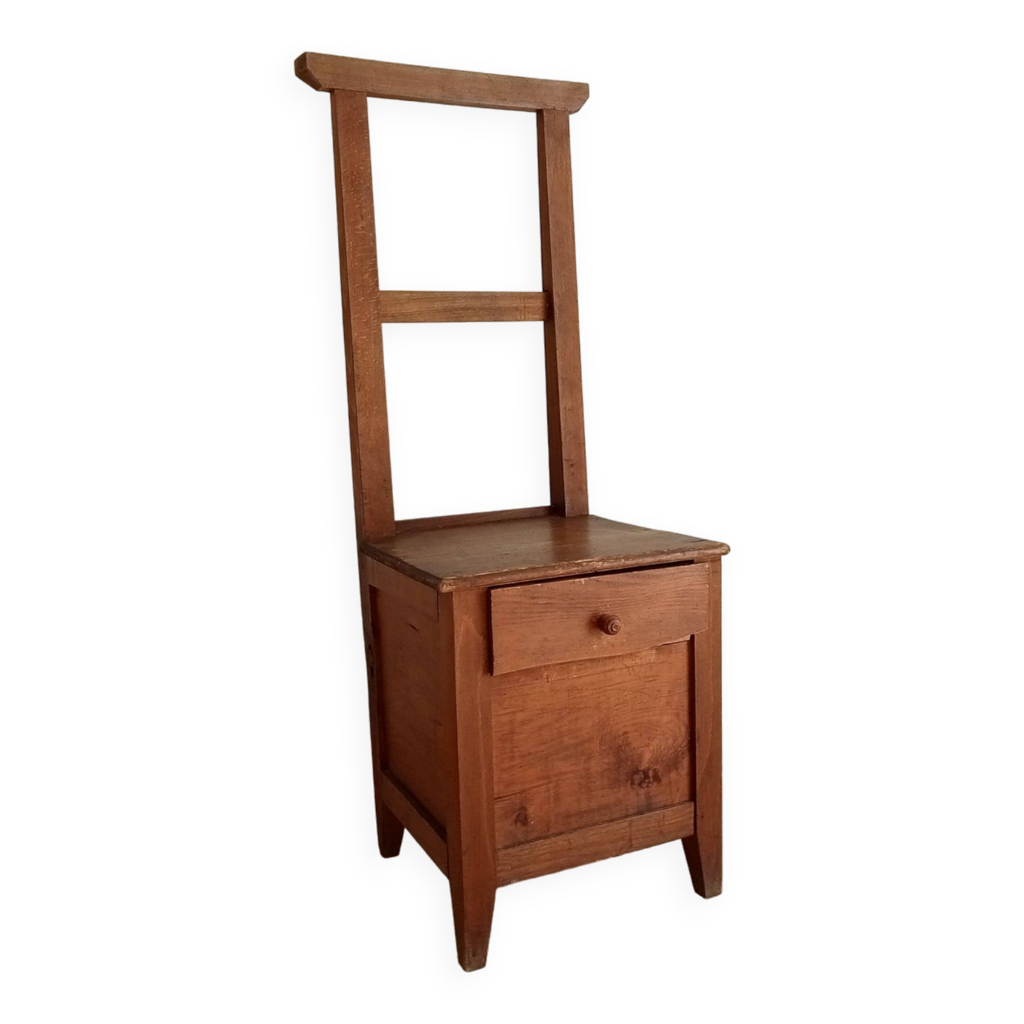Antique oak shoeshine chair from the 40s/50s