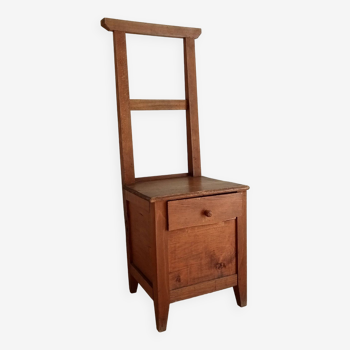 Antique oak shoeshine chair from the 40s/50s