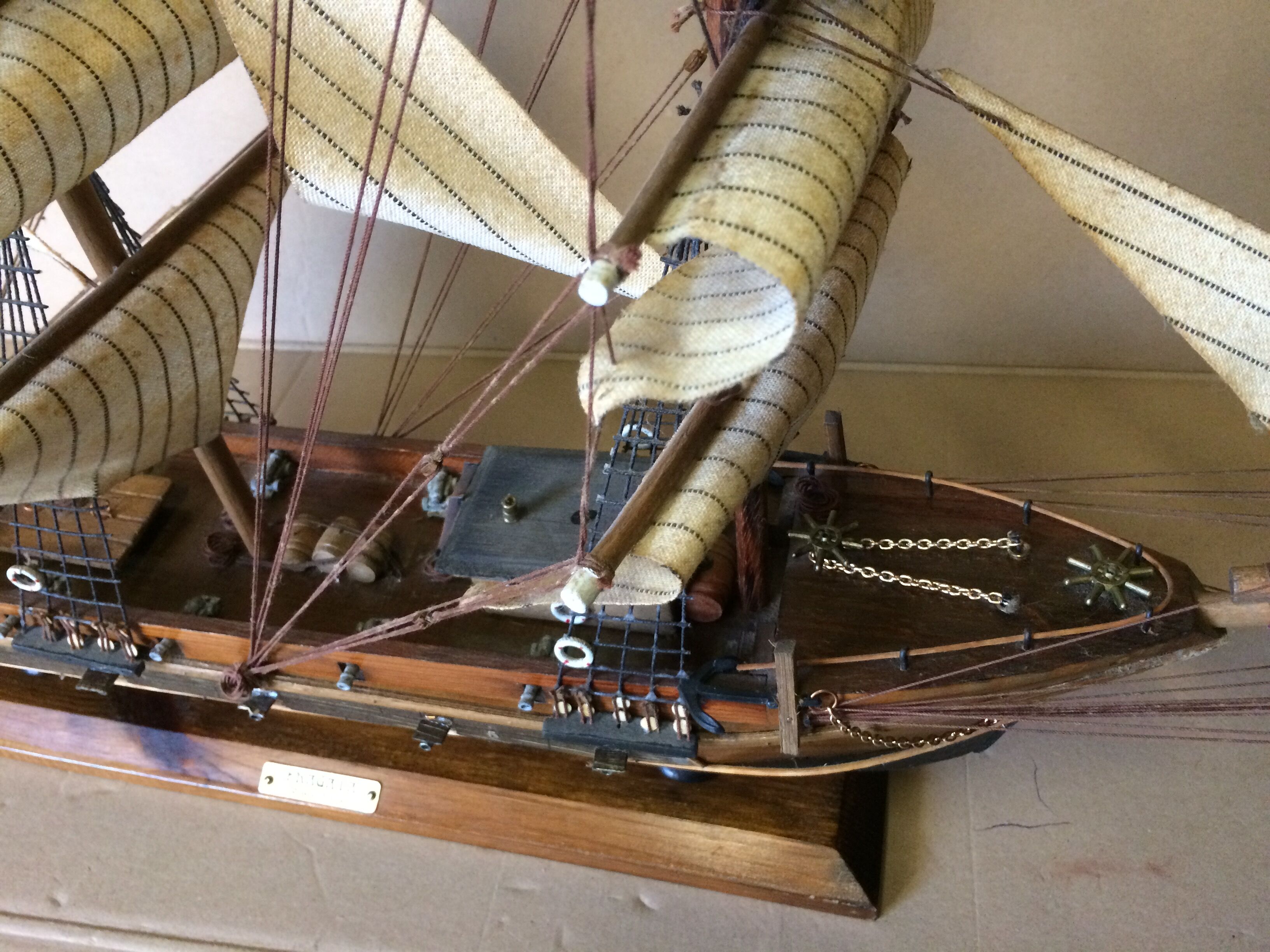 Model of 18th century boat