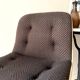 Strafor armchair in beige plastic and brown herringbone wool 1960s'