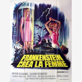 Original film poster of 1967.Frankenstein created woman
