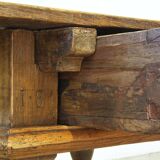 Antique Nordic Baroque Oak Table, Dated 1807