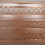 Vintage wood and rattan chest of drawers