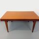 Vintage Scandinavian 50s 60s teak dining table with extension