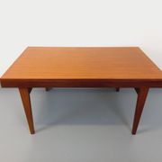 Vintage Scandinavian 50s 60s teak dining table with extension