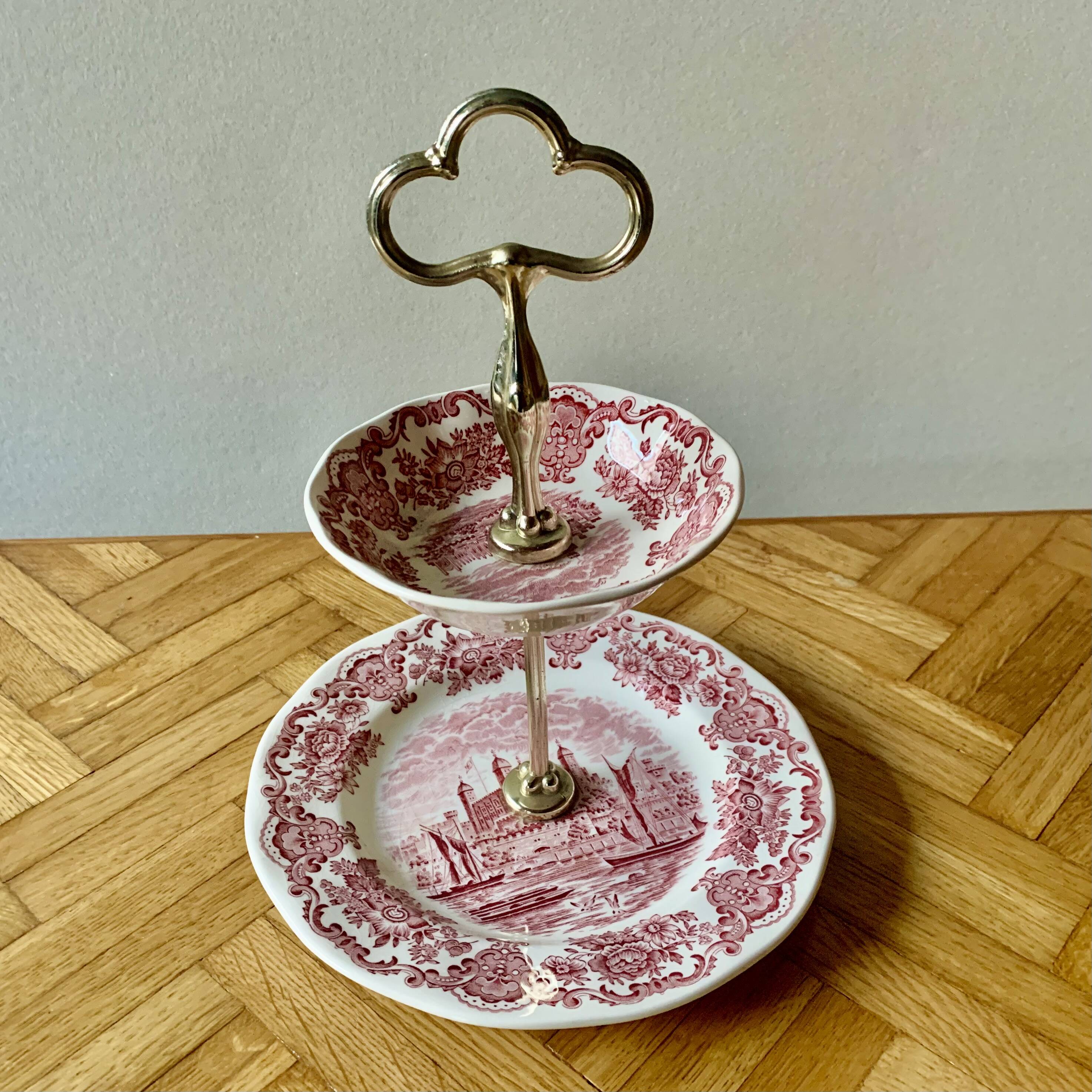 Antique double-decker servant - Enoch Wedgwood (Tunstall) Ltd - Royal Homes of Britain - 1960