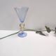 Light Blue Octagonal Murano Glass Goblet "Tipetto", Italy