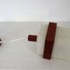 Scandinavian suspension in perspex and teak from the 60s/70s.
