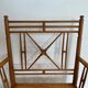 Vicario Armchair in Natural Wood Bamboo Style with Crossbars. Made in France.