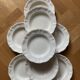 Set de 8 assiettes creuse "Ivoire à godrons" Digoin Sarreguemines