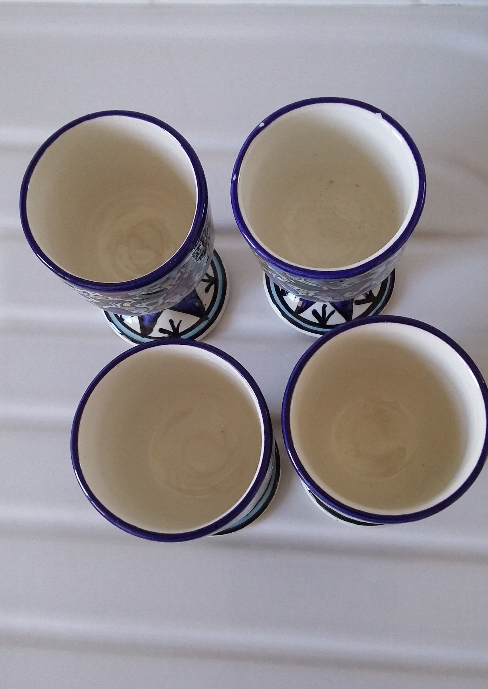 Lot of mazagrans cuts in artisanal earthenware