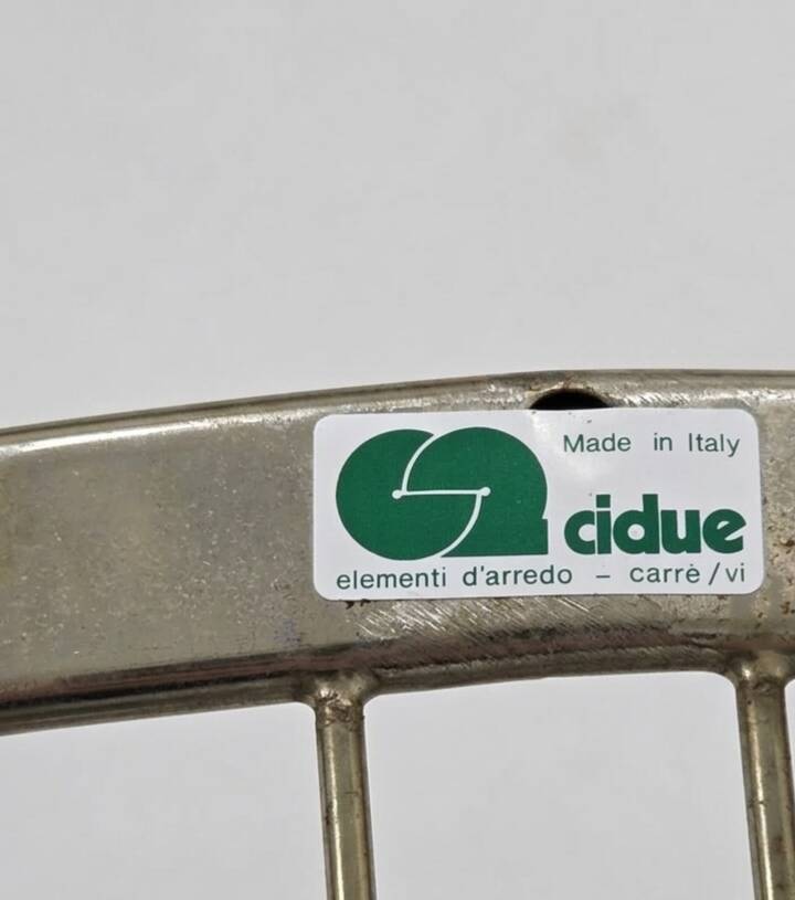 Set of 4 Cidue chairs signed by Willy Rizzo – Italian design, 1970s.