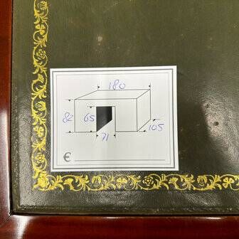 Classic English partner desk green leather
