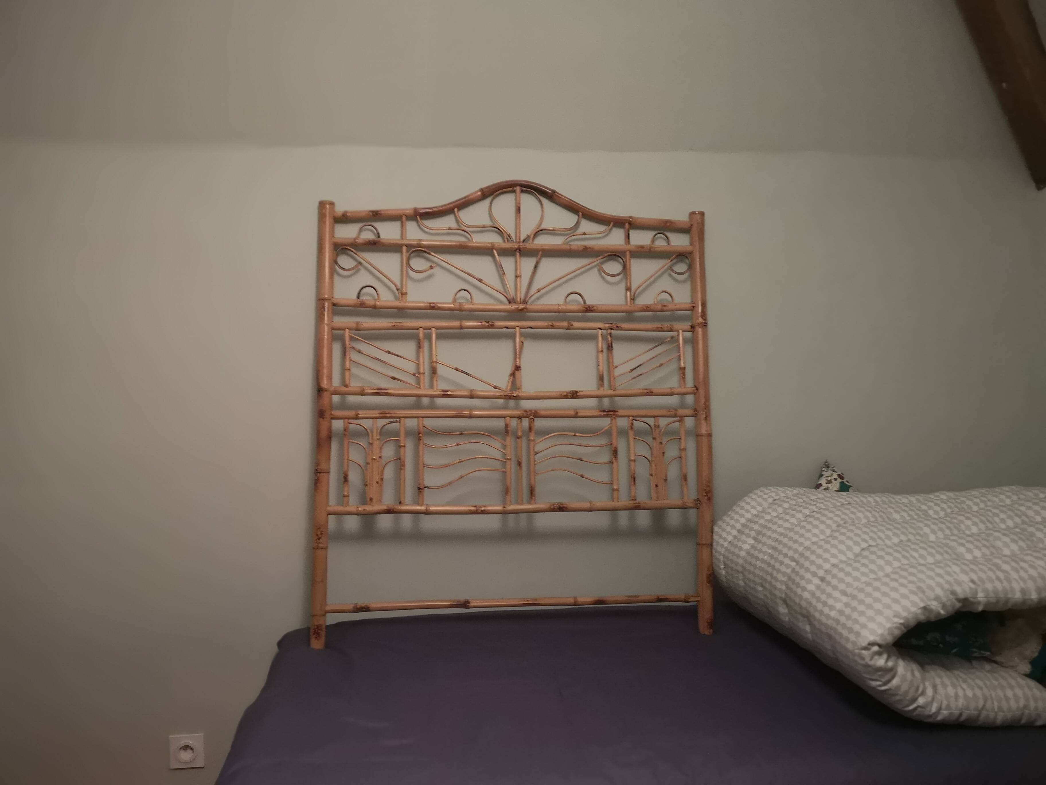 Rattan bamboo headboard