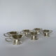 Set of 6 Mid Century Modern Silver Plated Coffee Cups