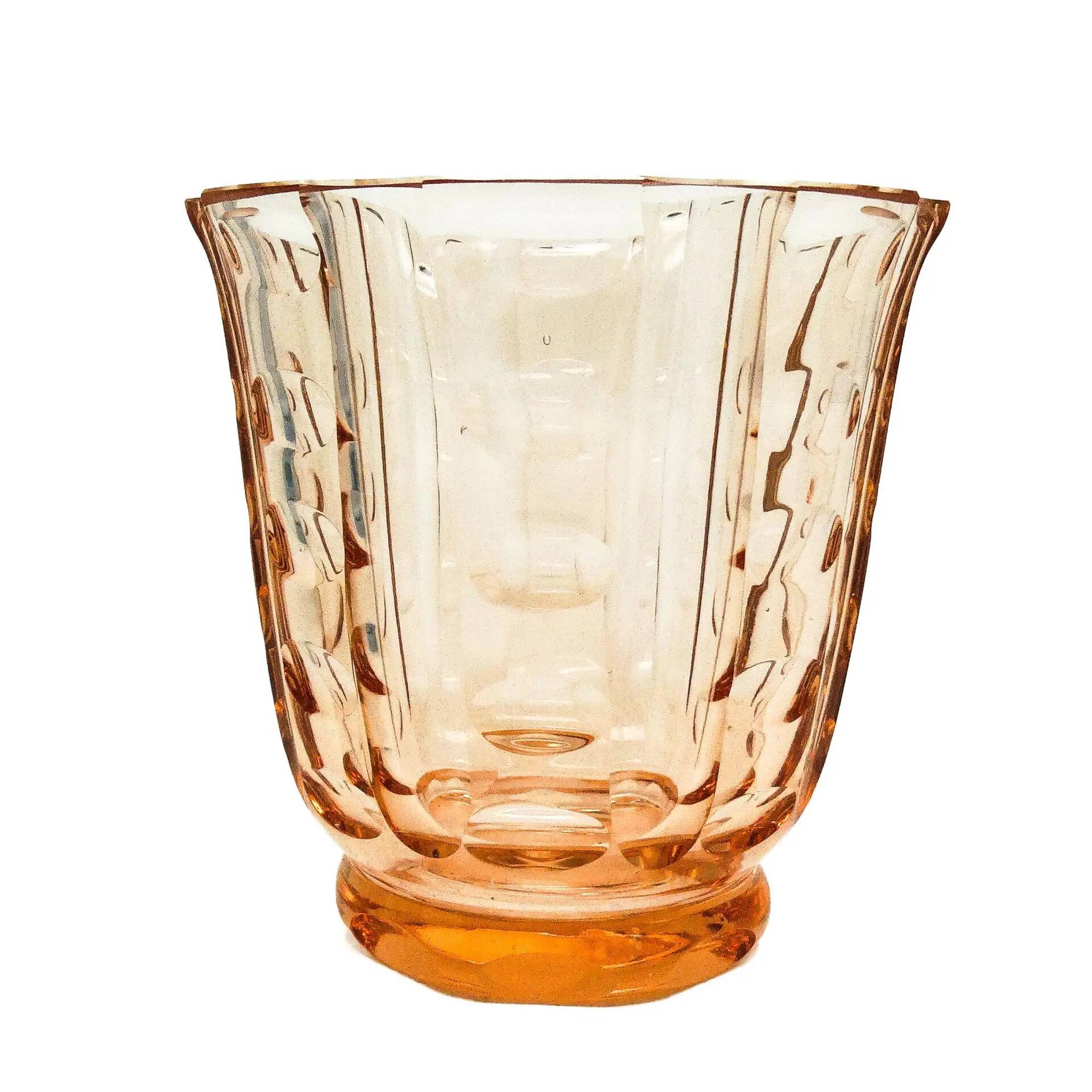 Art Deco vase, crystal, Bohemia, Czechoslovakia, 1930s
