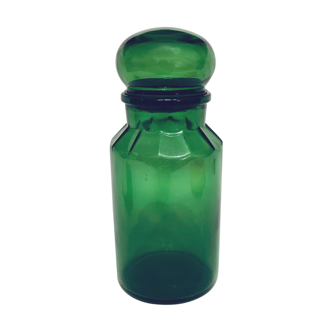 Maxwell 1960s apothecary-style green glass jar