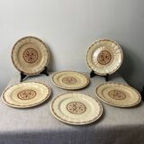 6 Gien iron earthenware plates