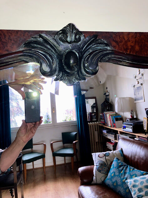 Mirror on foot from a cupboard door - 164x82cm